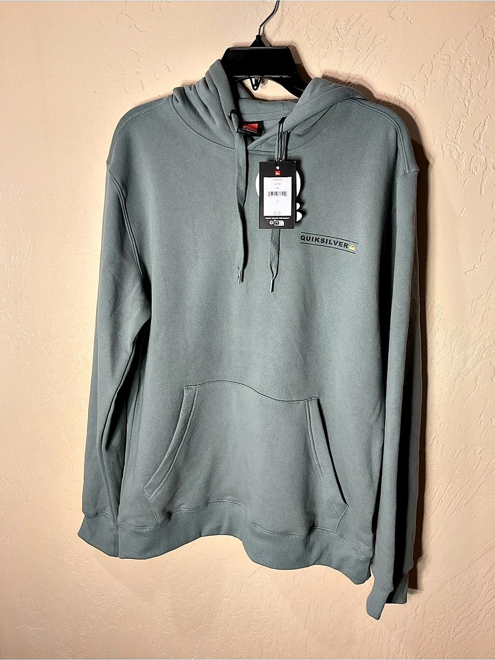 Quiksilver Lily Pad Color Block Hoodie in Green Size Medium NWT